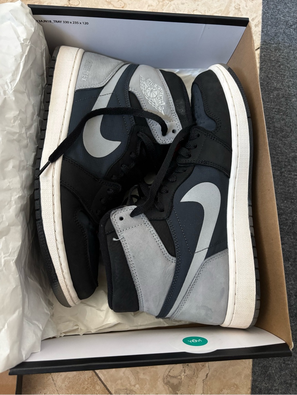 Nike Air Jordan 1 - Black & Gray element goretex
